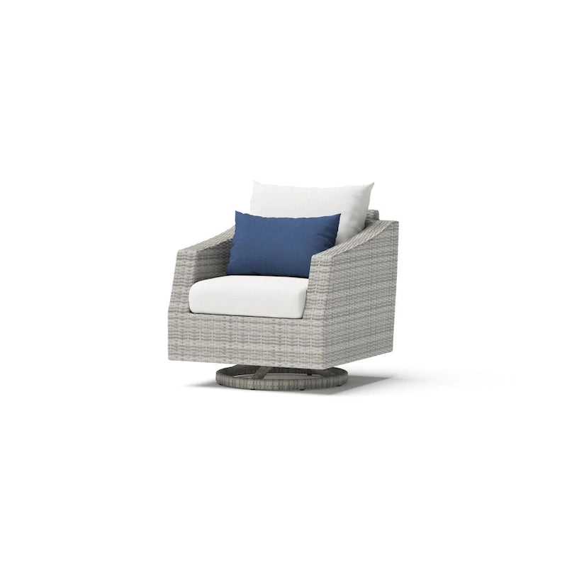 Ensemble de mobilier de patio avec foyer Cannes 8 pièces Sunbrella