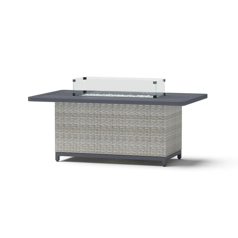 Ensemble de mobilier de patio avec foyer Cannes 8 pièces Sunbrella