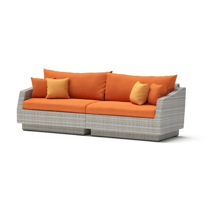 Ensemble de mobilier de patio avec foyer Cannes 8 pièces Sunbrella