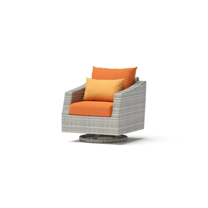 Ensemble de mobilier de patio avec foyer Cannes 8 pièces Sunbrella