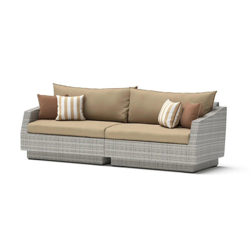 Ensemble de mobilier de patio avec foyer Cannes 8 pièces Sunbrella