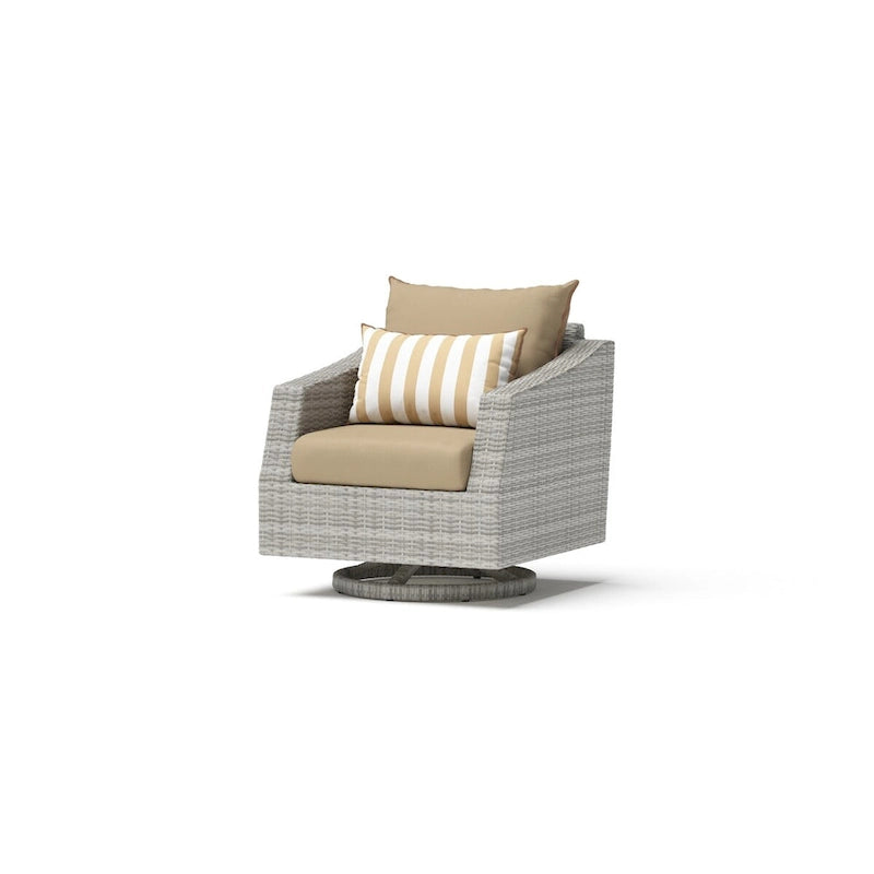 Ensemble de mobilier de patio avec foyer Cannes 8 pièces Sunbrella