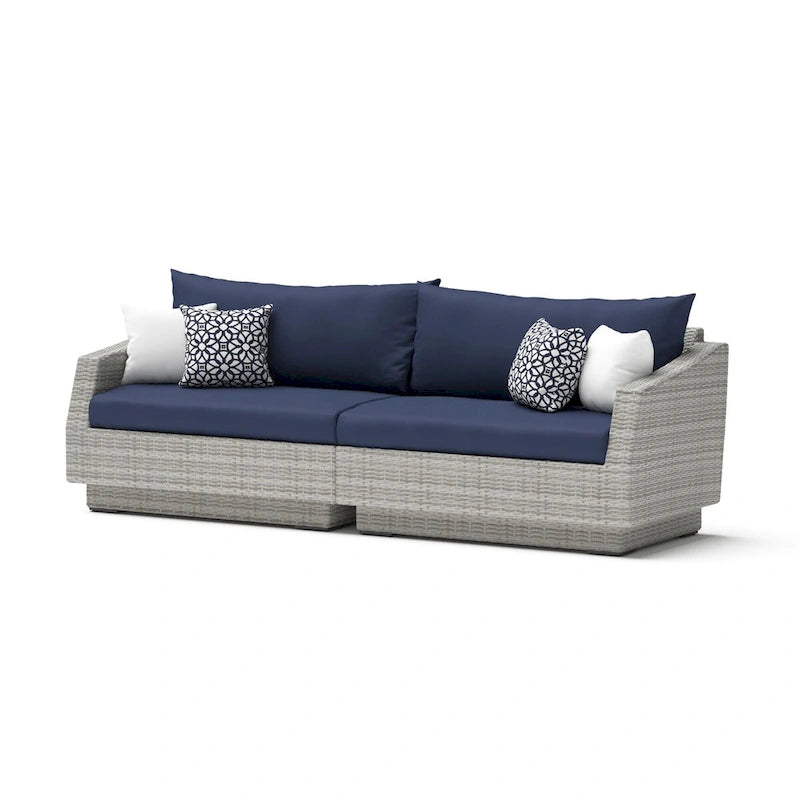 Ensemble de mobilier de patio avec foyer Cannes 8 pièces Sunbrella