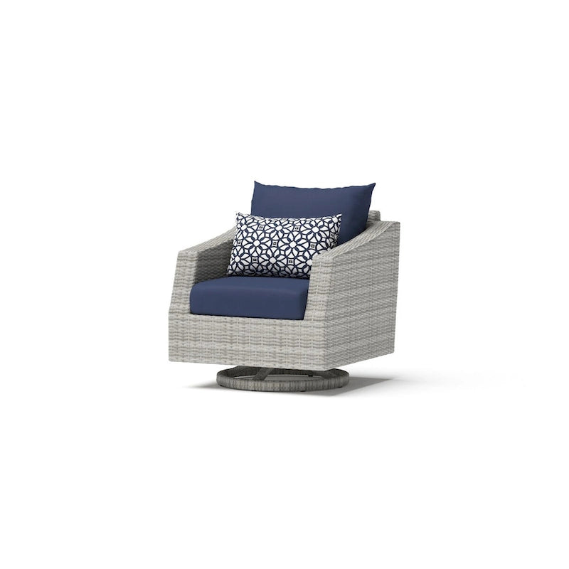 Ensemble de mobilier de patio avec foyer Cannes 8 pièces Sunbrella