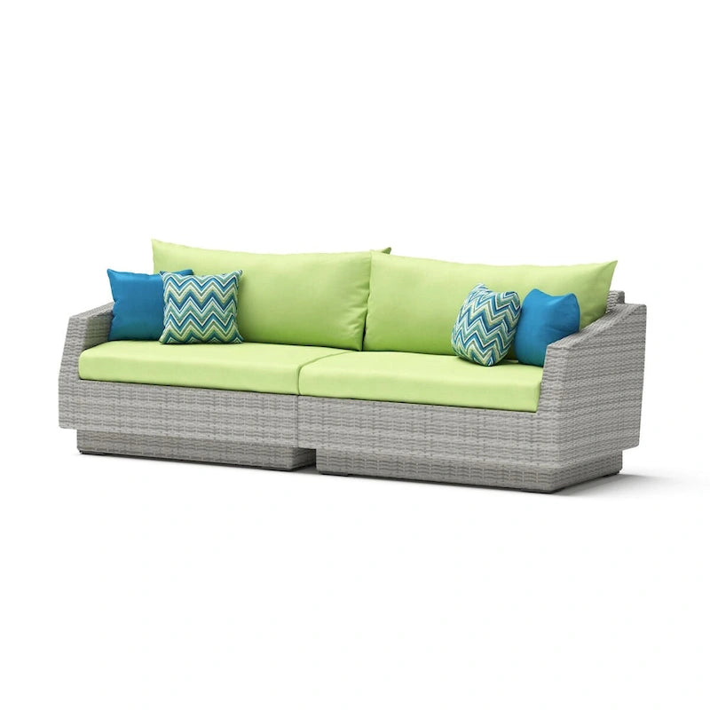 Ensemble de mobilier de patio avec foyer Cannes 8 pièces Sunbrella