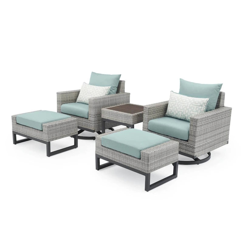 Ensemble de 5 fauteuils de patio Milo Sunbrella avec mouvement