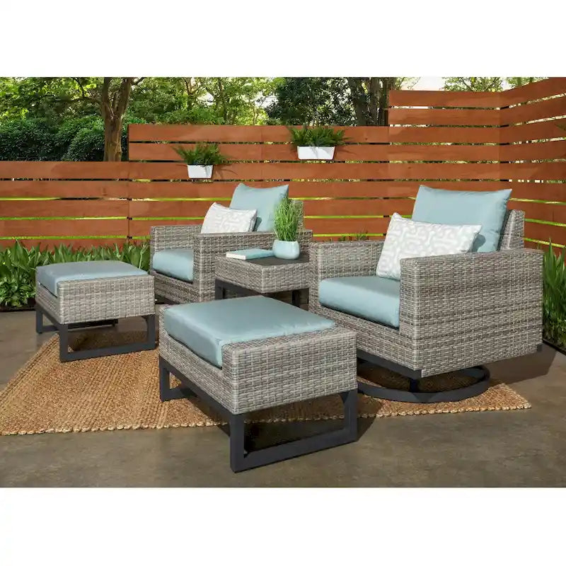 Ensemble de 5 fauteuils de patio Milo Sunbrella avec mouvement