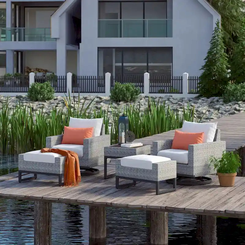 Ensemble de 5 fauteuils de patio Milo Sunbrella avec mouvement