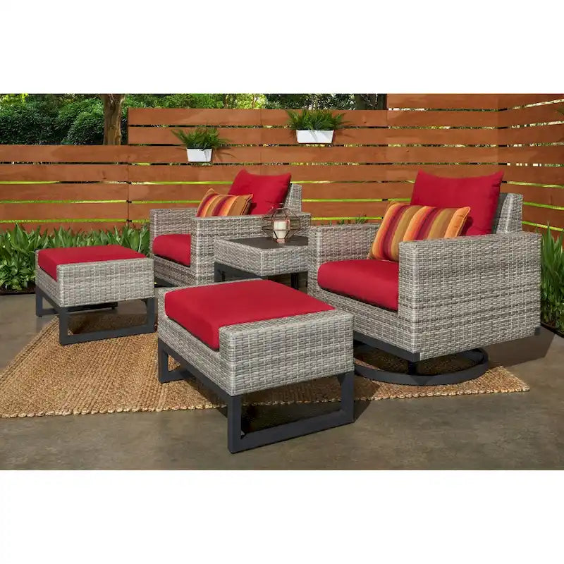 Ensemble de 5 fauteuils de patio Milo Sunbrella avec mouvement