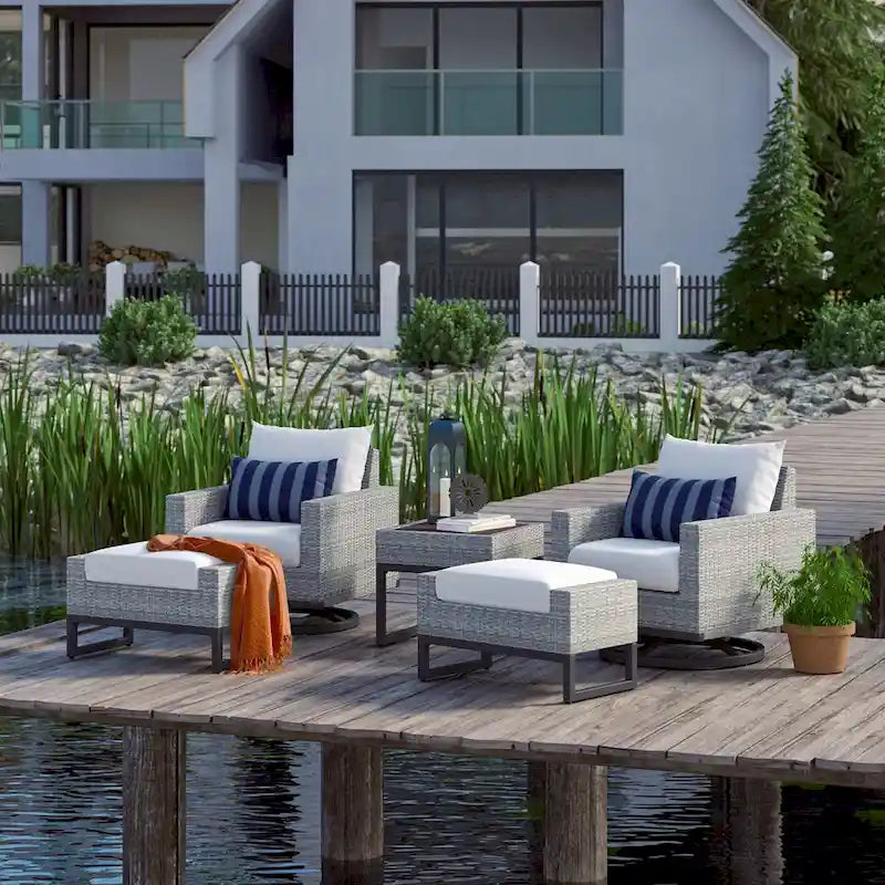 Ensemble de 5 fauteuils de patio Milo Sunbrella avec mouvement