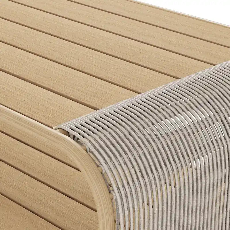Ensemble de conversation extérieur 4 pièces en osier Corvus Ida avec tissu Sunbrella