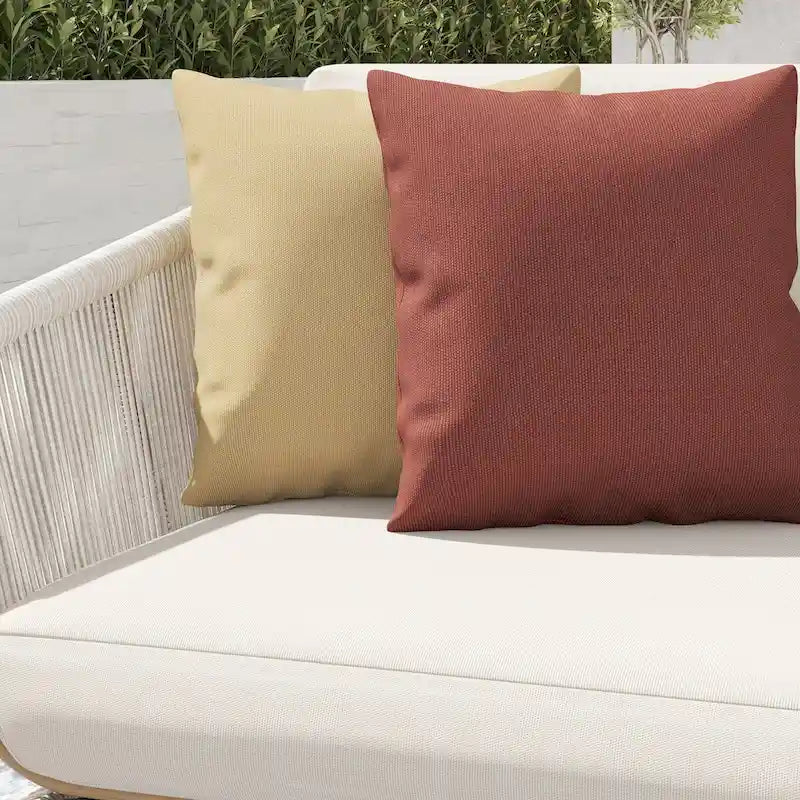 Ensemble de conversation extérieur 4 pièces en osier Corvus Ida avec tissu Sunbrella
