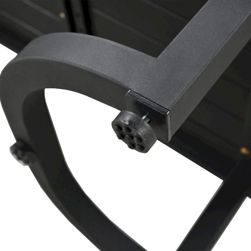 Canapé d'angle d'extérieur en acier 4 places avec table et coussins