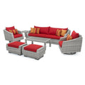 Cannes Deluxe 8 Piece Sunbrella Outdoor Patio Sofa & Club Chair Set