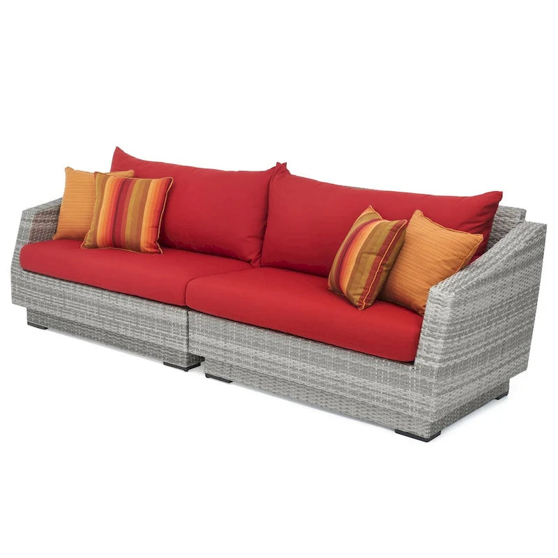 Ensemble de salon de jardin Cannes Deluxe 8 pièces Sunbrella avec canapé et fauteuils