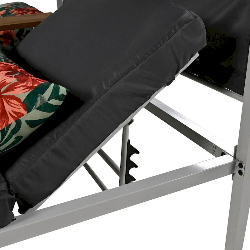 Lit de repos d'extérieur avec coussins, sièges réglables pour jardin, piscine