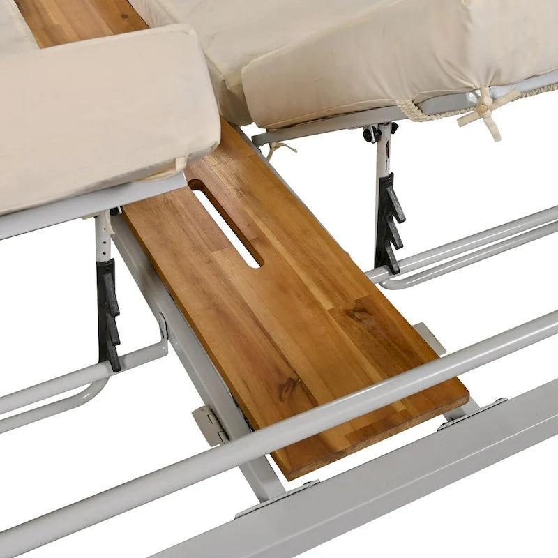 Lit de repos d'extérieur avec coussins, sièges réglables pour jardin, piscine