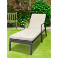 Chaises longues d'extérieur en rotin pour patio