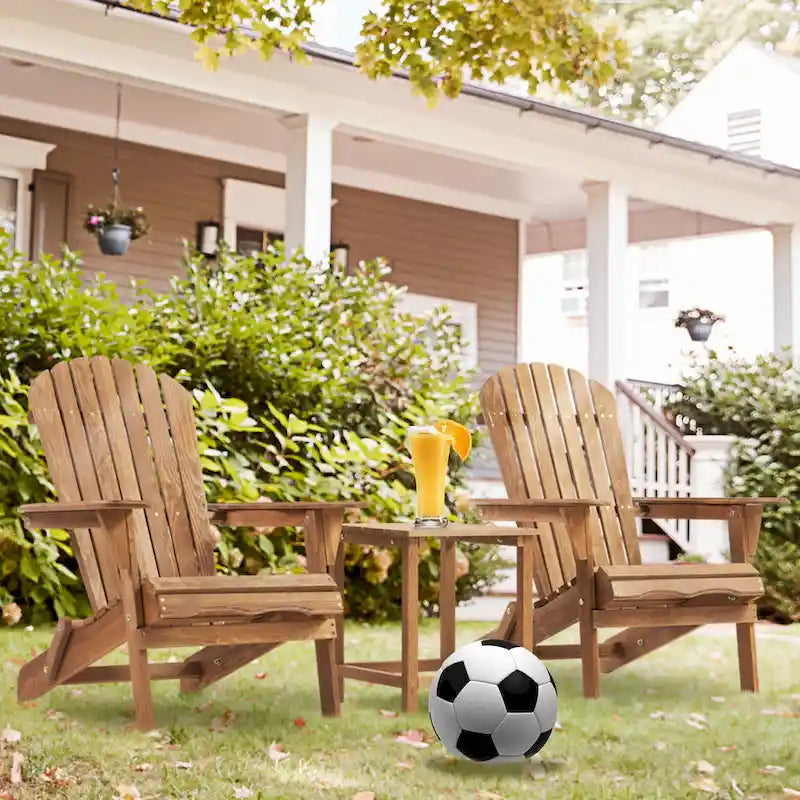 Ensemble de 2 chaises Adirondack pliantes en bois pour l'extérieur