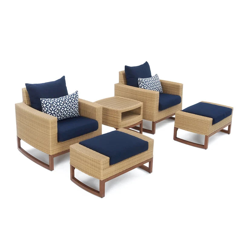 Ensemble Mili 8 pièces de canapé et fauteuils de jardin Sunbrella
