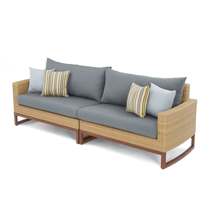 Ensemble Mili 8 pièces de canapé et fauteuils de jardin Sunbrella