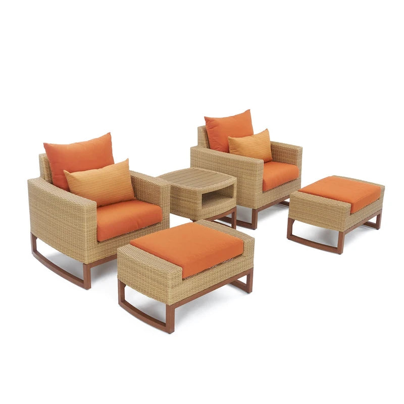 Ensemble Mili 8 pièces de canapé et fauteuils de jardin Sunbrella