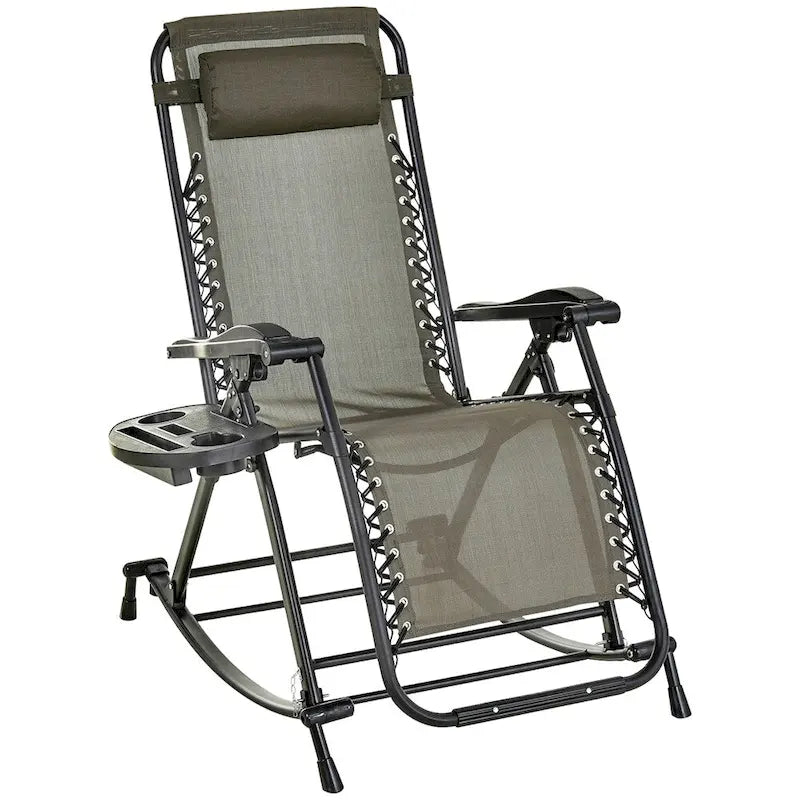 Fauteuils à bascule d'extérieur Outsunny, Rocking longue pliable inclinable