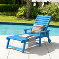 LUE BONA Chaises longues d'extérieur réglables à roulettes avec accoudoirs pour patio, terrasse, jardin - 78,9 L x 24 l x 39,7 H
