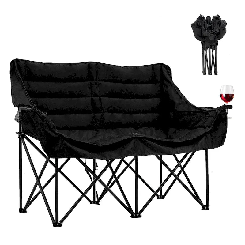 Chaise de camping pliable DoCred Oversized 2 Person entièrement rembourrée
