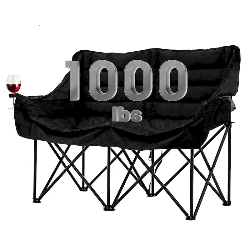 Chaise de camping pliable DoCred Oversized 2 Person entièrement rembourrée