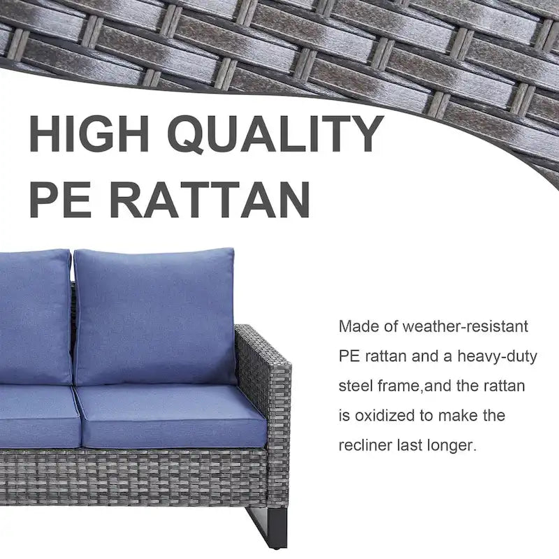 Fauteuils pivotants d'extérieur avec table de canapé modulable