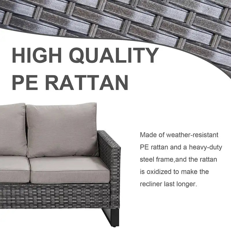 Fauteuils pivotants d'extérieur avec table de canapé modulable