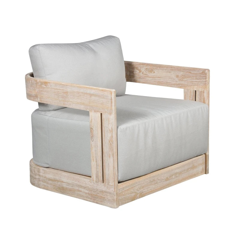 Fauteuil pivotant Paradiso en teck aspect naturel pour l'extérieur