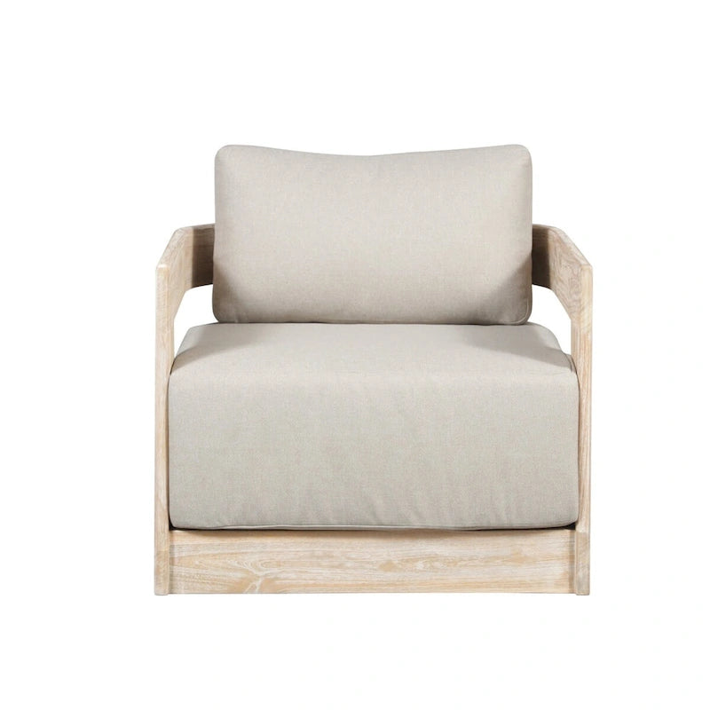Fauteuil pivotant Paradiso en teck aspect naturel pour l'extérieur