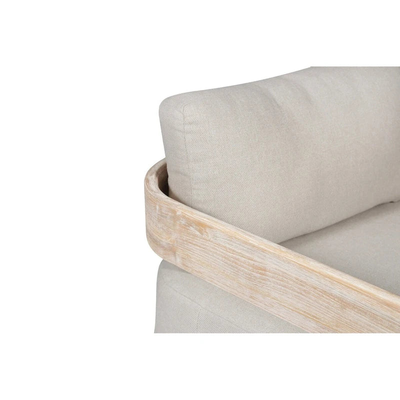 Fauteuil pivotant Paradiso en teck aspect naturel pour l'extérieur
