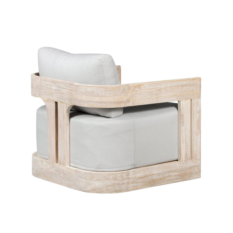 Fauteuil pivotant Paradiso en teck aspect naturel pour l'extérieur