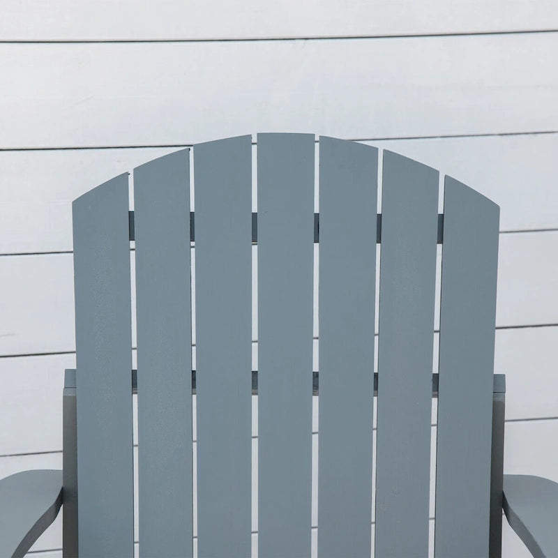 Chaise Adirondack rustique en bois avec porte-gobelet, résistante aux intempéries, pour patio extérieur