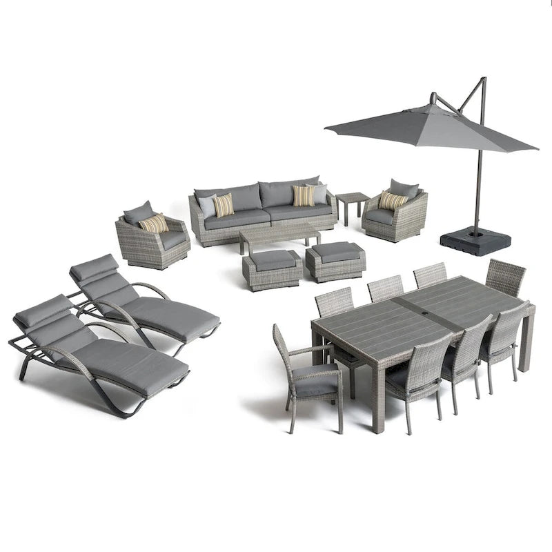 Ensemble de patio extérieur Cannes 20 pièces Sunbrella