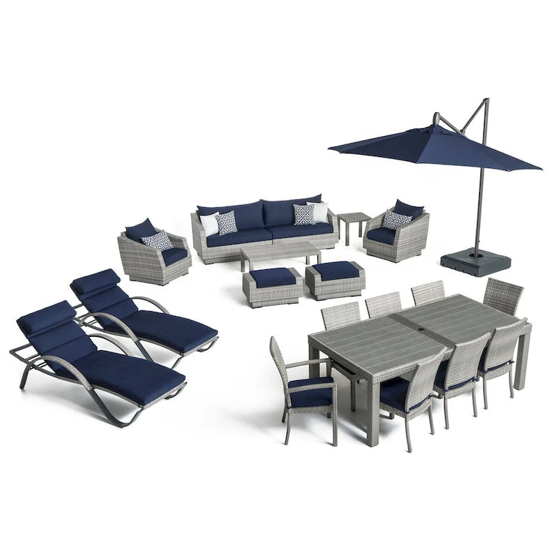 Ensemble de patio extérieur Cannes 20 pièces Sunbrella
