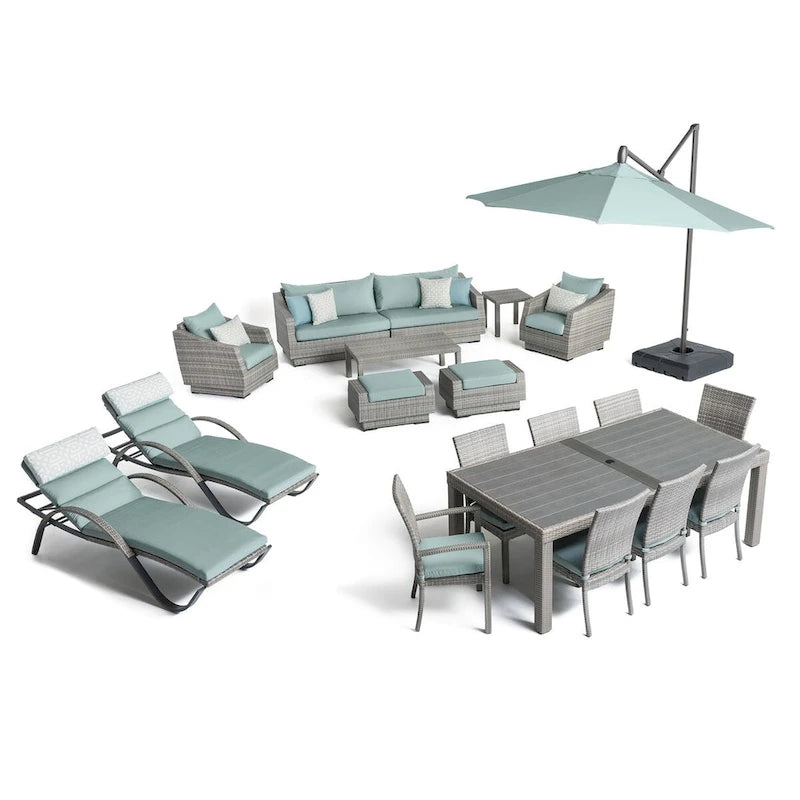 Ensemble de patio extérieur Cannes 20 pièces Sunbrella