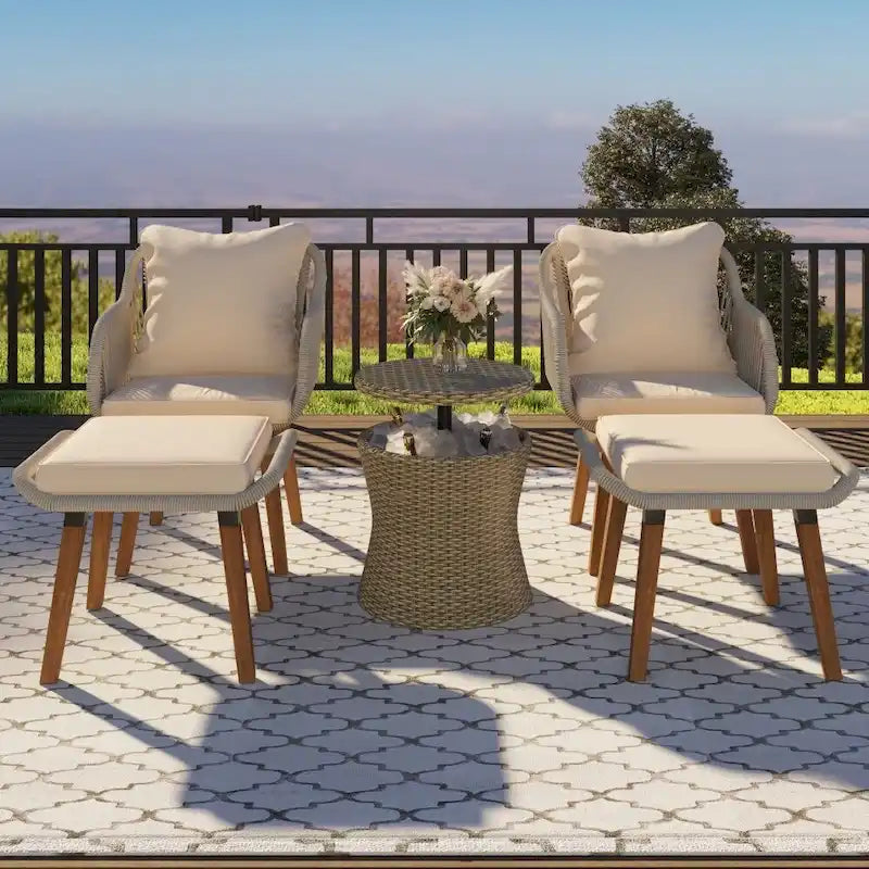 Ensembles de 5 chaises de patio, Ensemble de conversation pour patio