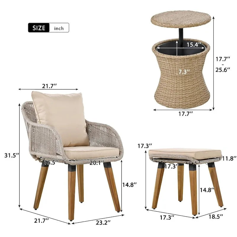 Ensembles de 5 chaises de patio, Ensemble de conversation pour patio