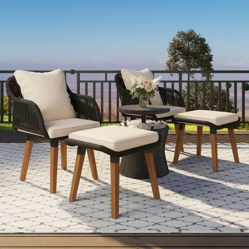 Ensembles de 5 chaises de patio, Ensemble de conversation pour patio