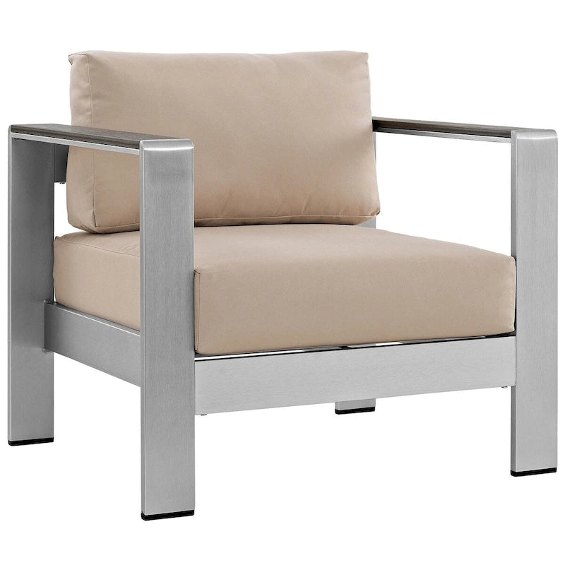 Fauteuil d'extérieur en aluminium pour la plage