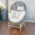 Fauteuil œuf planeur de patio, fauteuil œuf à bascule – Gris foncé