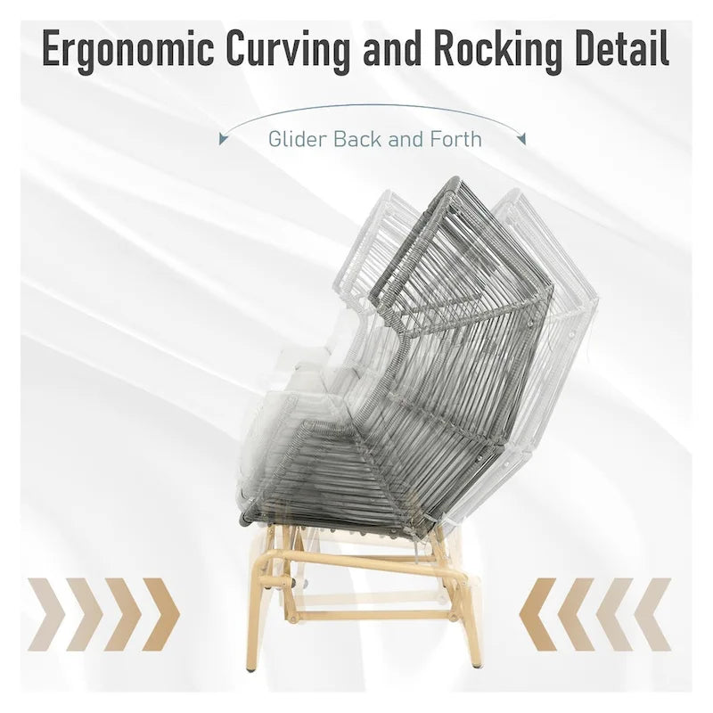 Fauteuil œuf planeur de patio, fauteuil œuf à bascule – Gris foncé