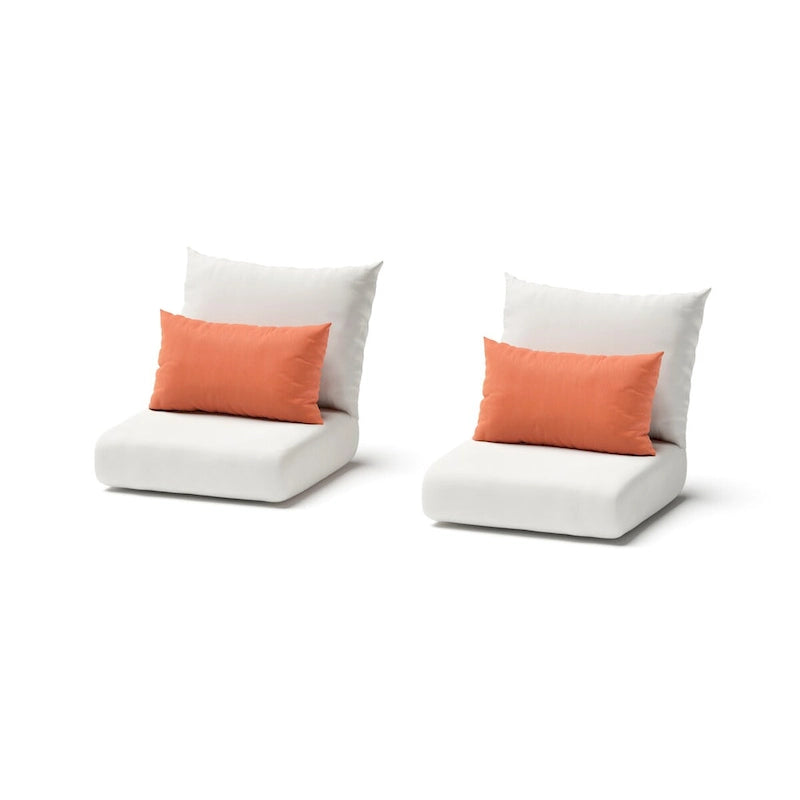 Fauteuils de club Milo Espresso 2 pièces Sunbrella pour patio extérieur