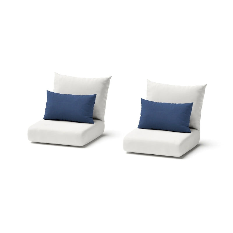Fauteuils de club Milo Espresso 2 pièces Sunbrella pour patio extérieur