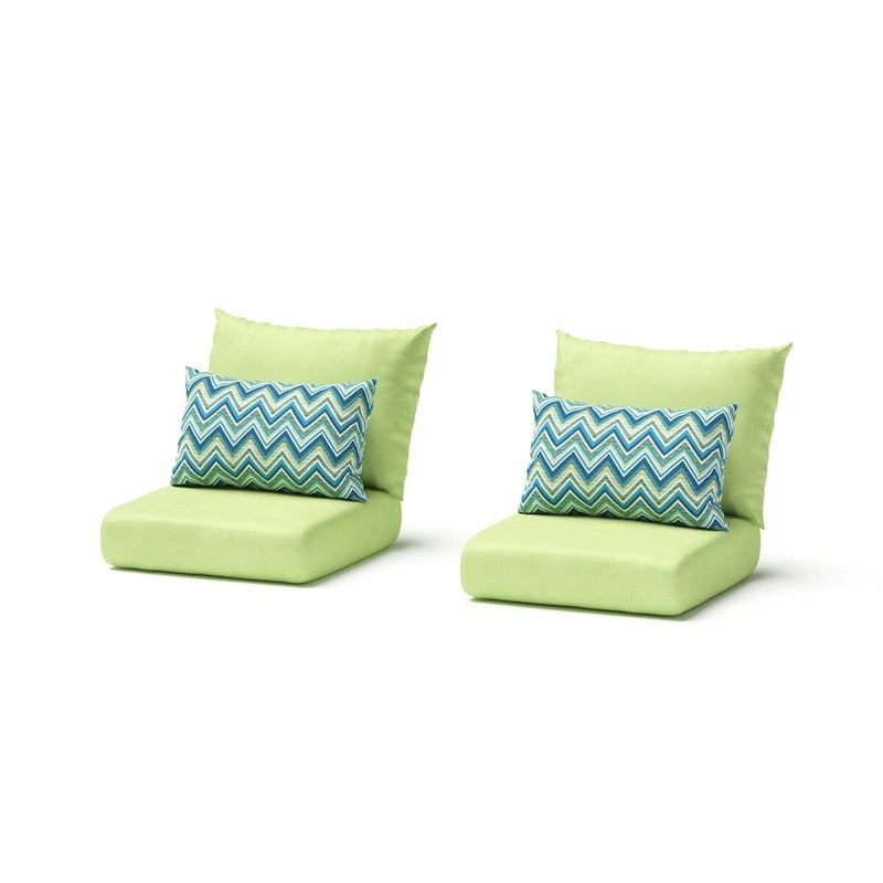 Fauteuils de club Milo Espresso 2 pièces Sunbrella pour patio extérieur