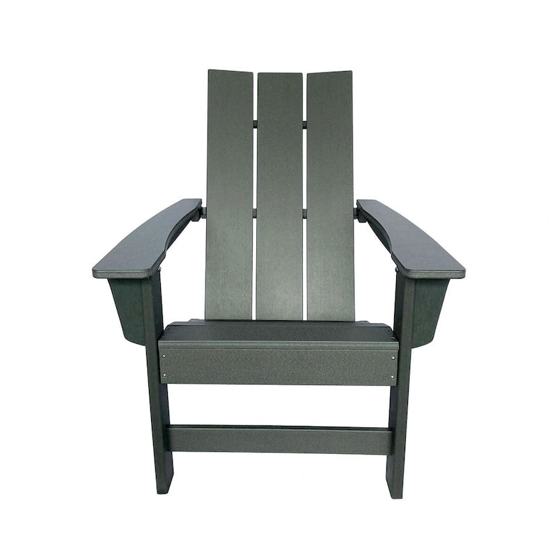 Ensemble de chaise et table Adirondack modernes d'extérieur Hampton, en polybois tout temps